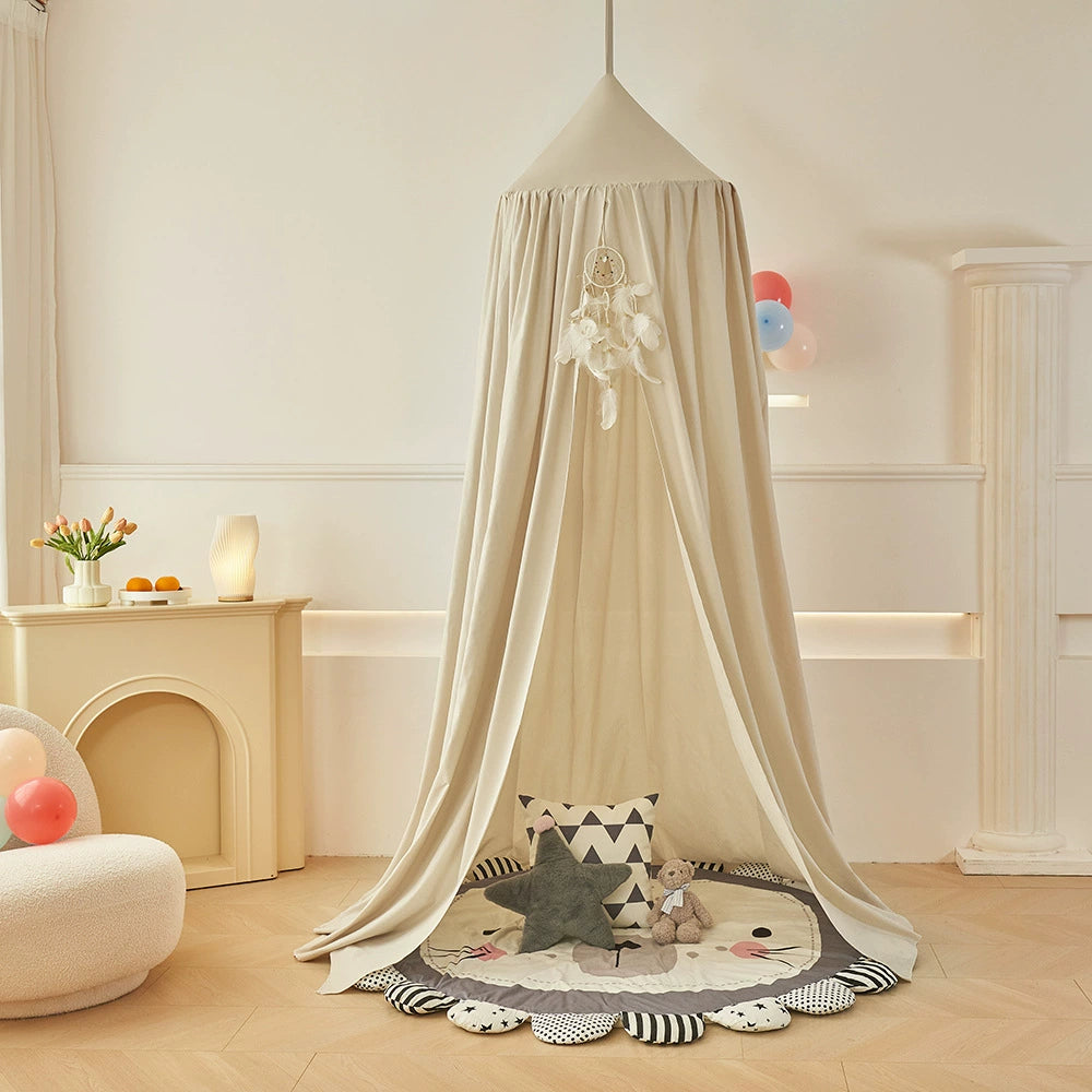 Kids Bed Canopy — Solid Color Nursery Room Decor