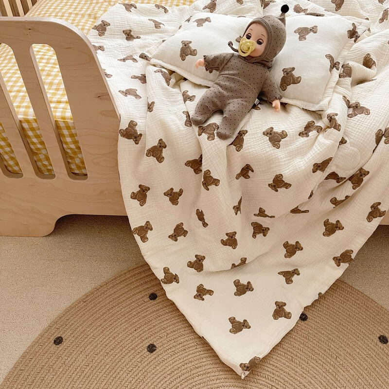 angel sideview of teddy bear Toddler comforter