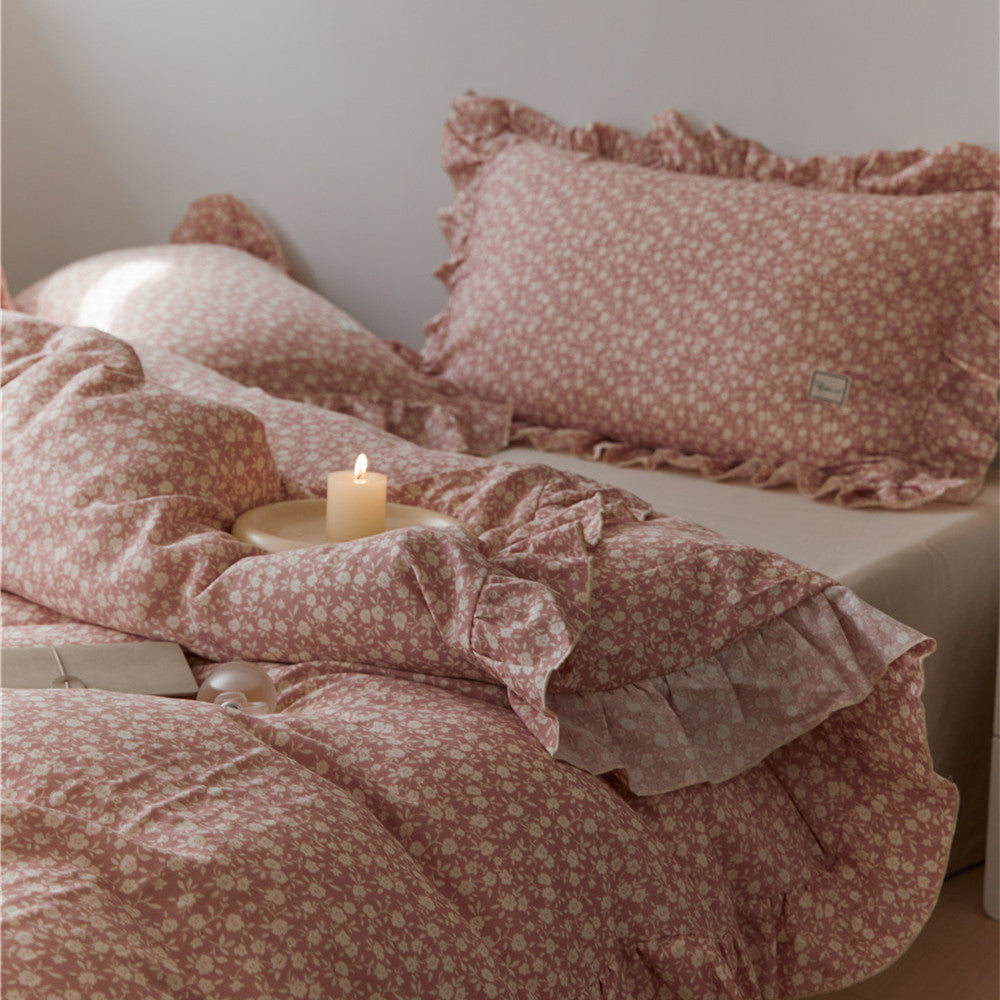 Ditsy Floral Bedding Set – Ruffled Cotton Muslin