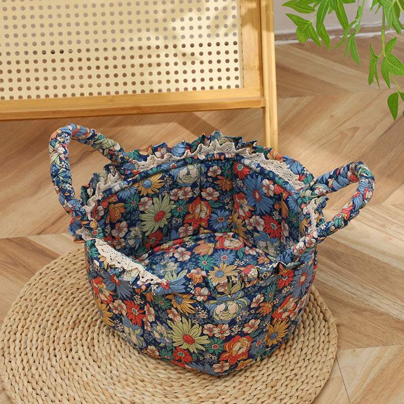 Baby Girls Fabric Flower Basket