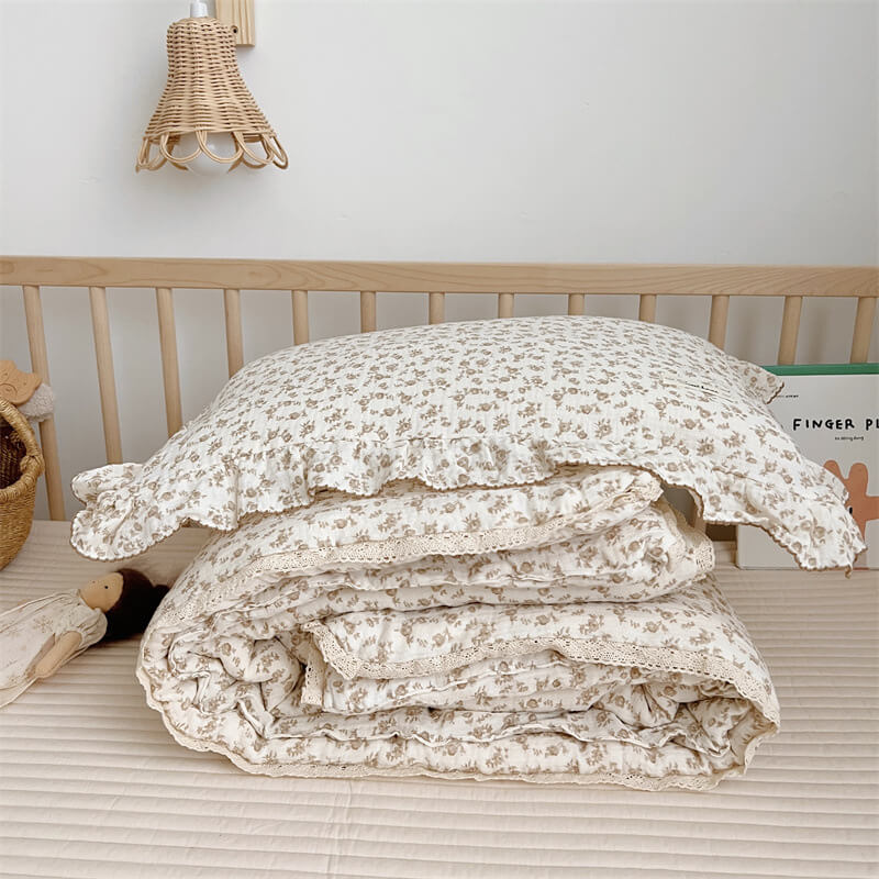 Camellia Floral Quilt for Kids – Soft Cotton Muslin