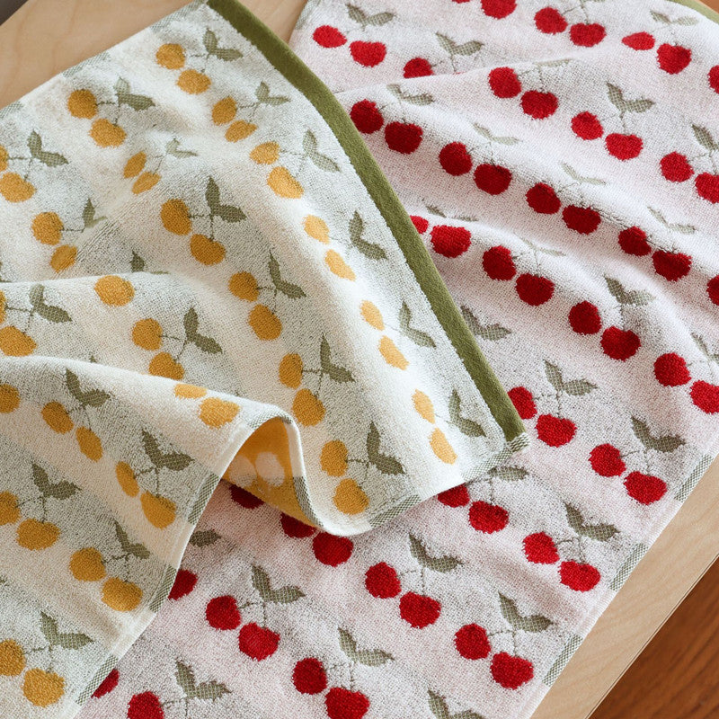 Cherry Cotton Towel Set – Face, Wash & Bath Towels