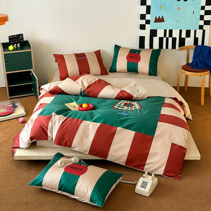 Colorblock Stripe Bedding Set – Long-Staple Cotton