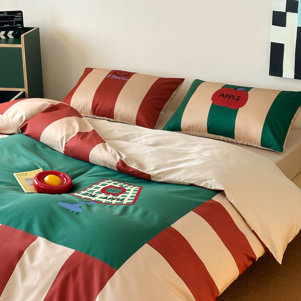 Colorblock Stripe Bedding Set – Long-Staple Cotton