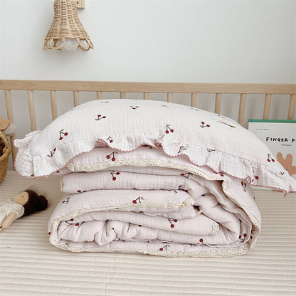 Cherry Baby Quilt – Cotton Muslin