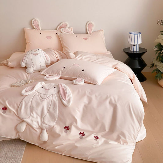 Bunny Appliqué Kids Bedding Set – Cotton Sateen