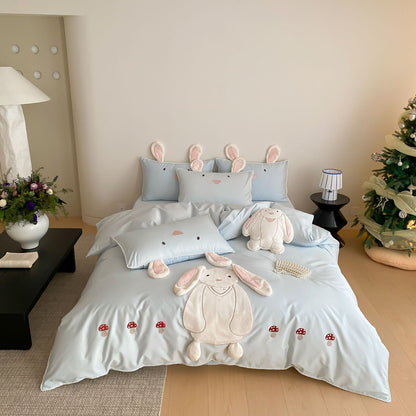 Bunny Appliqué Kids Bedding Set – Cotton Sateen