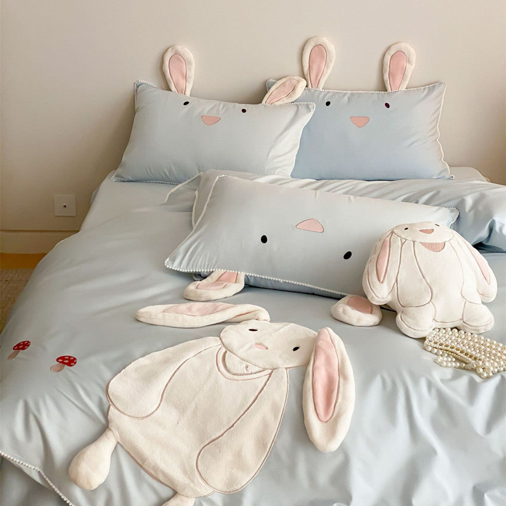 Bunny Appliqué Kids Bedding Set – Cotton Sateen