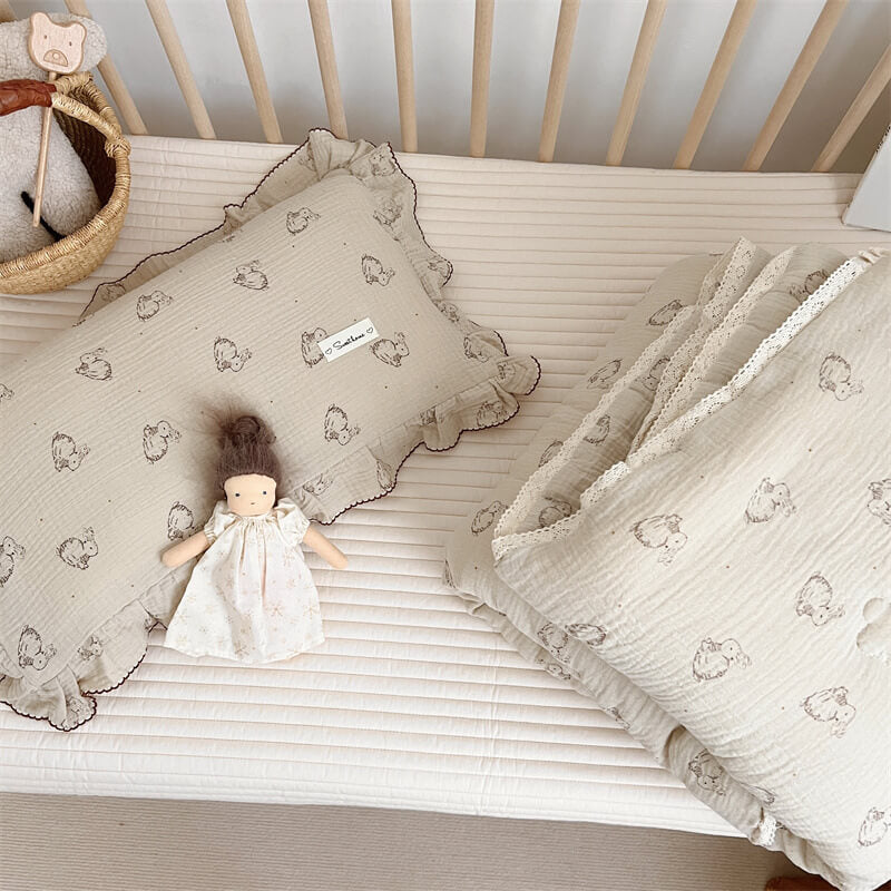 Cotton-baby-quilt-and-pillow-bedding-set
