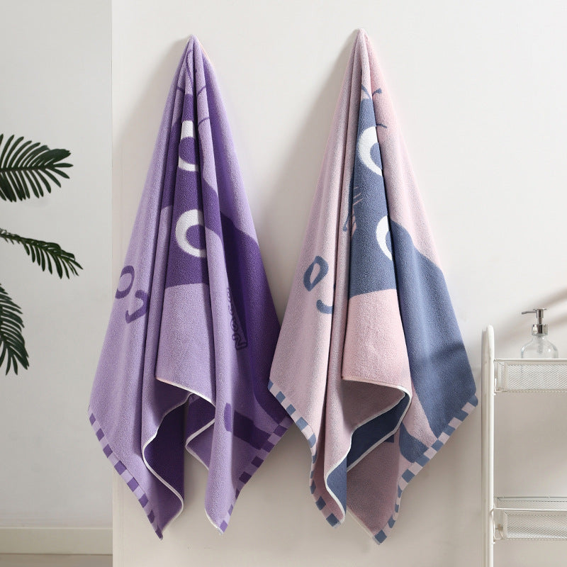 Cute Cat Bath Towel Set – 100% Cotton