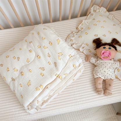Duck Kids Comforter – Cotton Muslin with Lace Trim