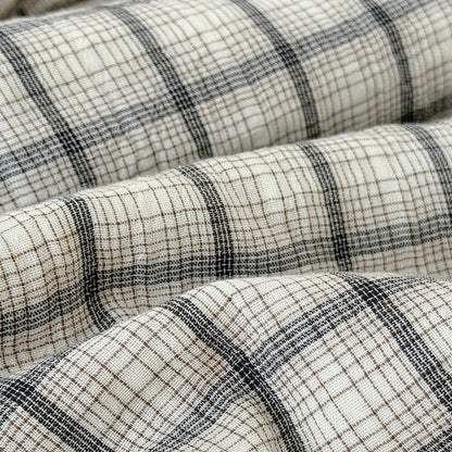 Gray Plaid Kids Comforter – Bunny Embroidery