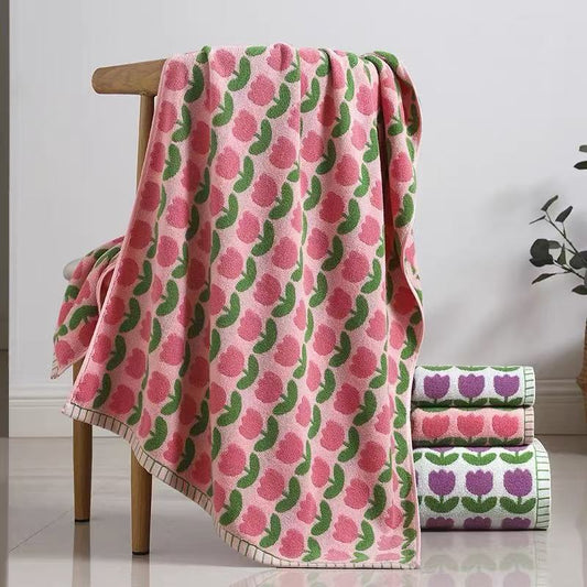Tulip Bath Towel Set – 100% Cotton