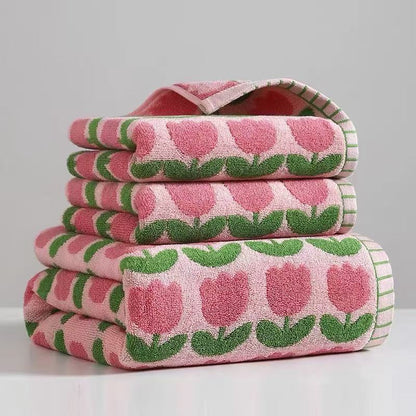 Tulip Bath Towel Set – 100% Cotton