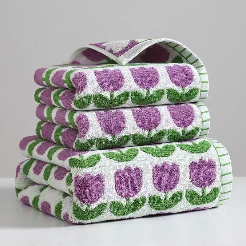 Tulip Bath Towel Set – 100% Cotton