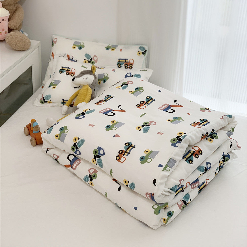 Cute Truck Bamboo Duvet Cover Set – Soft Kids Bedding