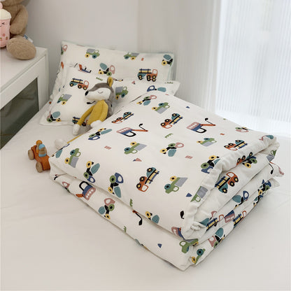 Cute Truck Bamboo Duvet Cover Set – Soft Kids Bedding