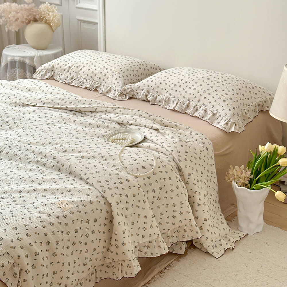 chic lace quilt bedding set
