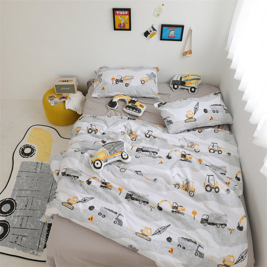 Fun Construction Truck Bedding Set for Boys Room