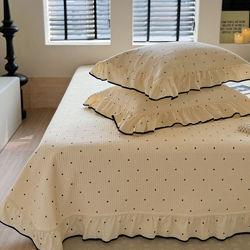 cotton quilted coverlet set