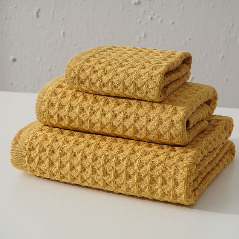 cotton waffle bath towels