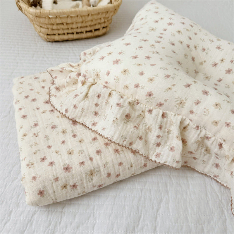 floral print baby blanket pillow set