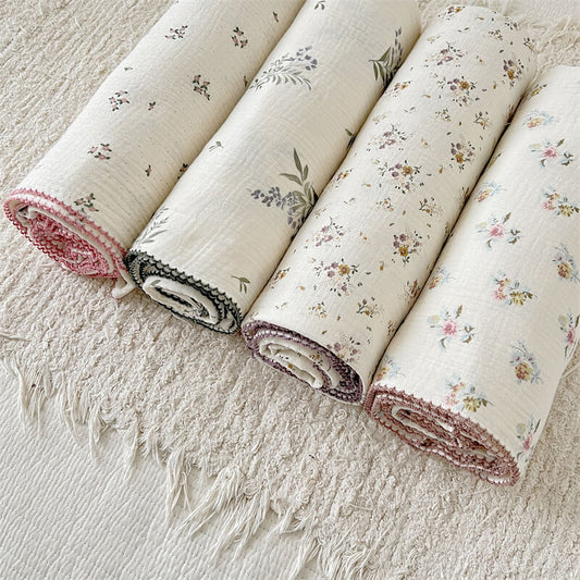 cotton muslin baby blanket set – retro pattern group