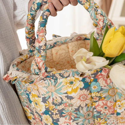 Panier à fleurs en tissu pour bébé fille