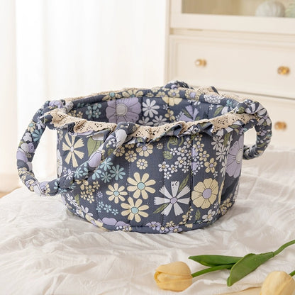 Panier à fleurs en tissu pour bébé fille