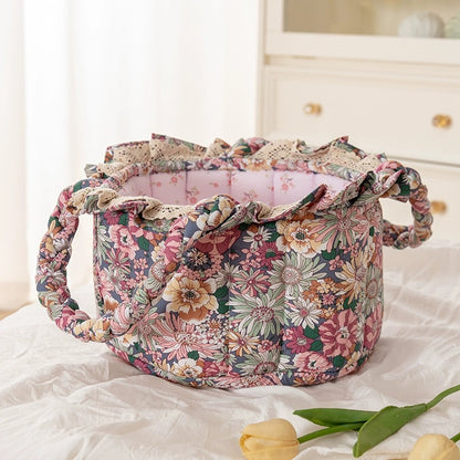 Panier à fleurs en tissu pour bébé fille