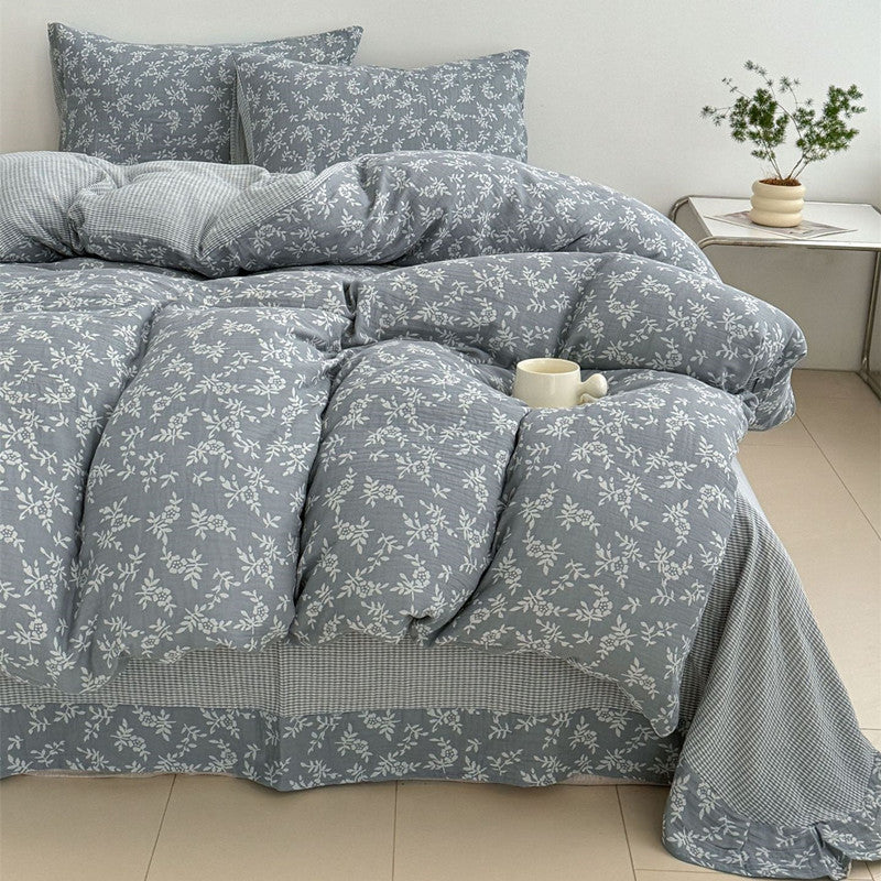 grey jacquard duvet cover