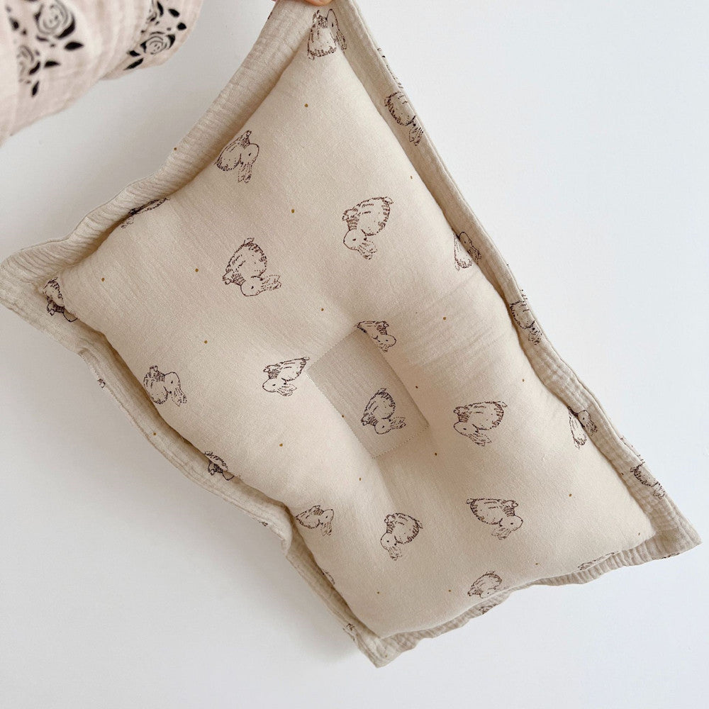 Vintage Floral Cotton Muslin Baby Blankets-Rabbit