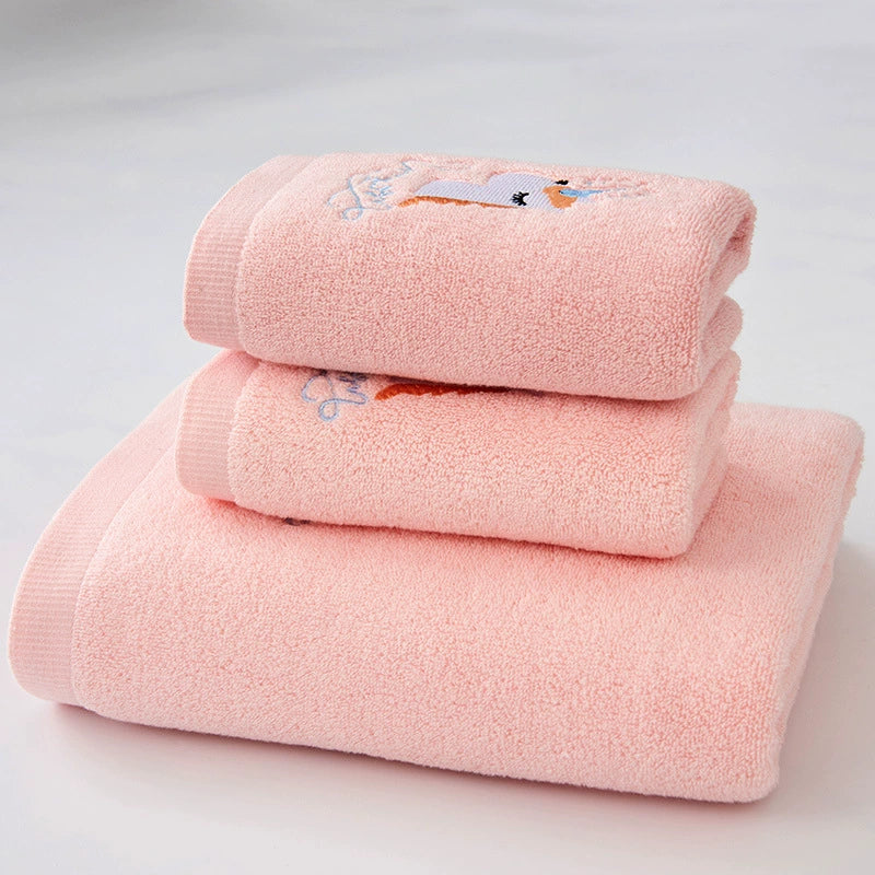 kids bath towel and washcloth set