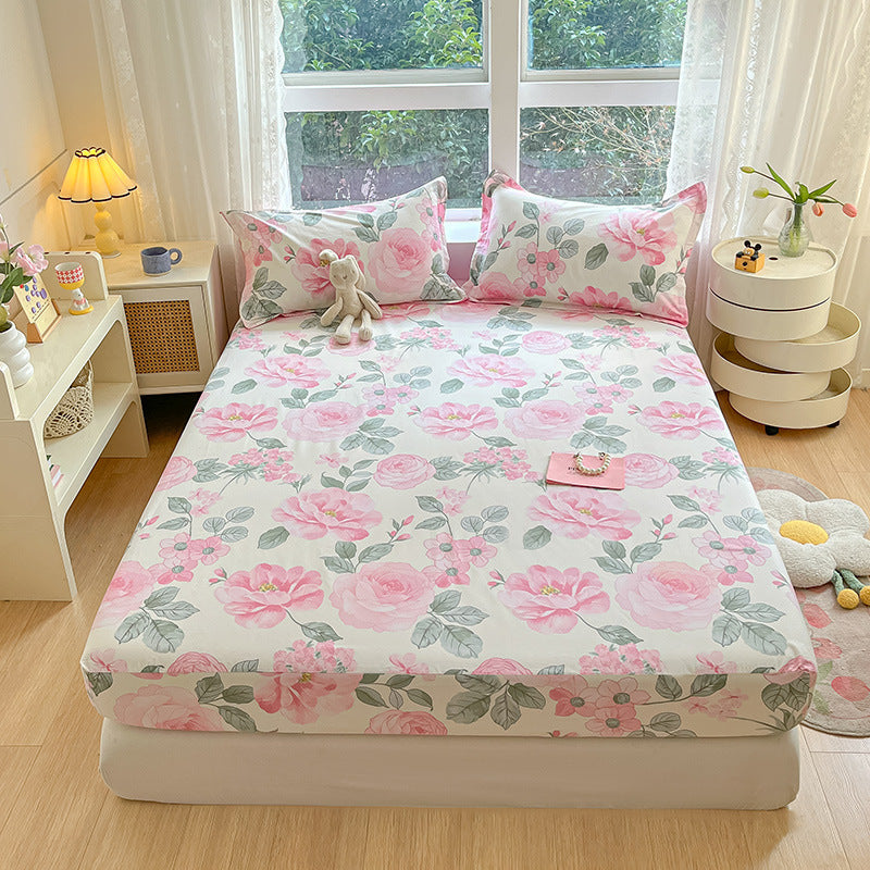 pink floral bed sheets