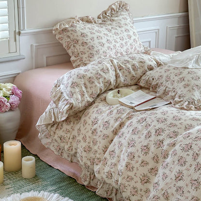 pink floral duvet cover