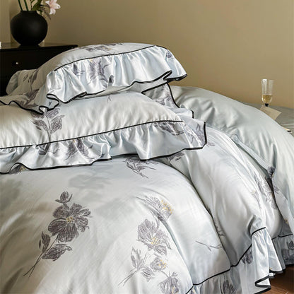 vintage-inspired-silky-floral-ruffle-bedding