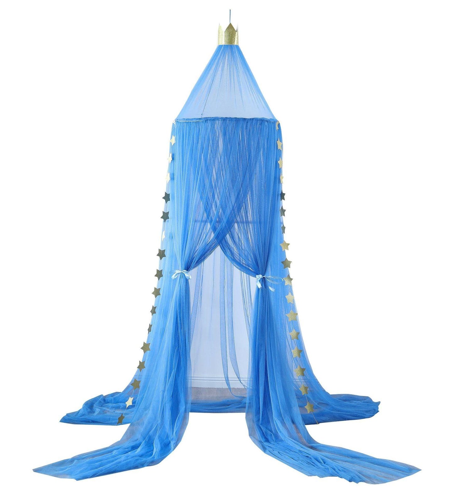 bed canopy for nursery-blue
