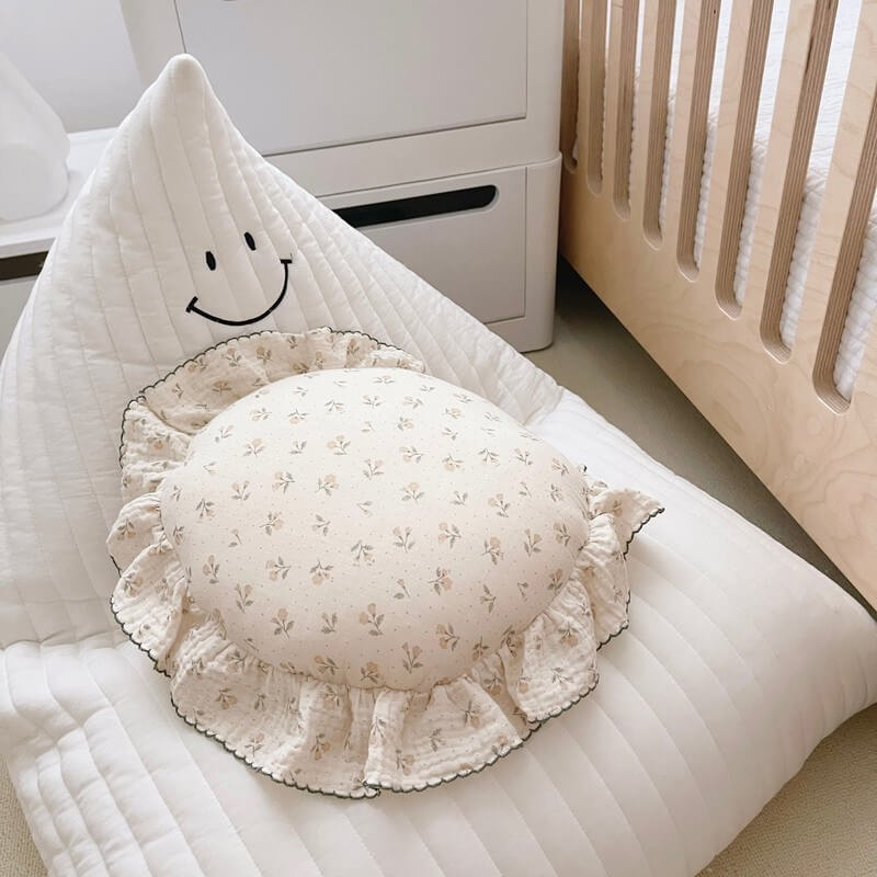 Round Ruffle Decorative Pillows for Baby Nursery - MyWinifred