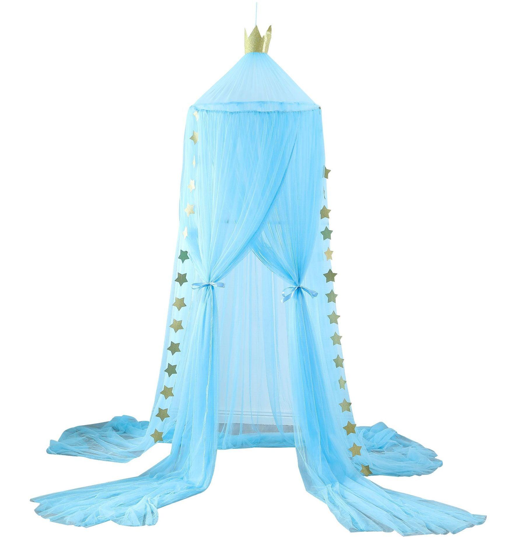nursery tent Crib Mosquito Net Canopy – Mesh Nursery Bed Tent Sky Blue